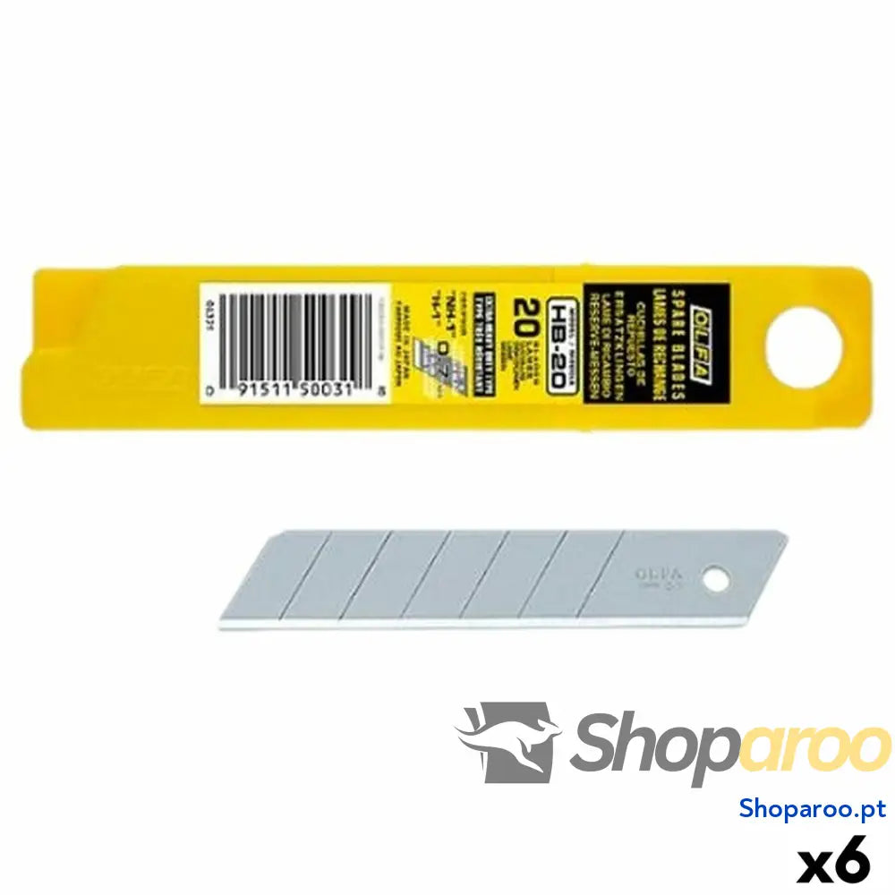 Lâmina de Corte Olfa 10 x 2,5 cm (6 Unidades)