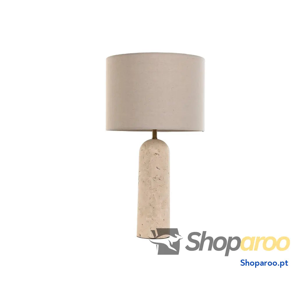 Lâmpada de mesa Home ESPRIT Bege Linho Mármore 35 x 35 x 66 cm