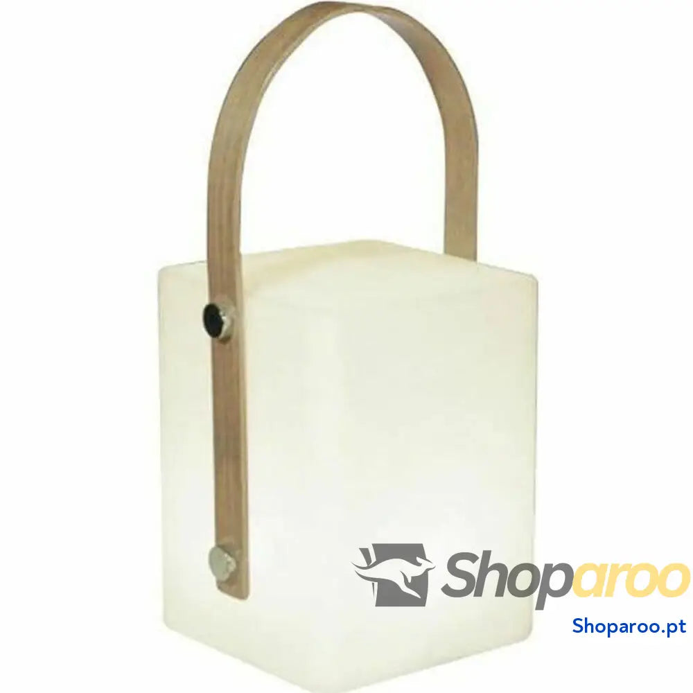 Lâmpada de mesa Lumisky Tiky 10 x 10 x 25 cm Branco Castanho Bambu Plástico
