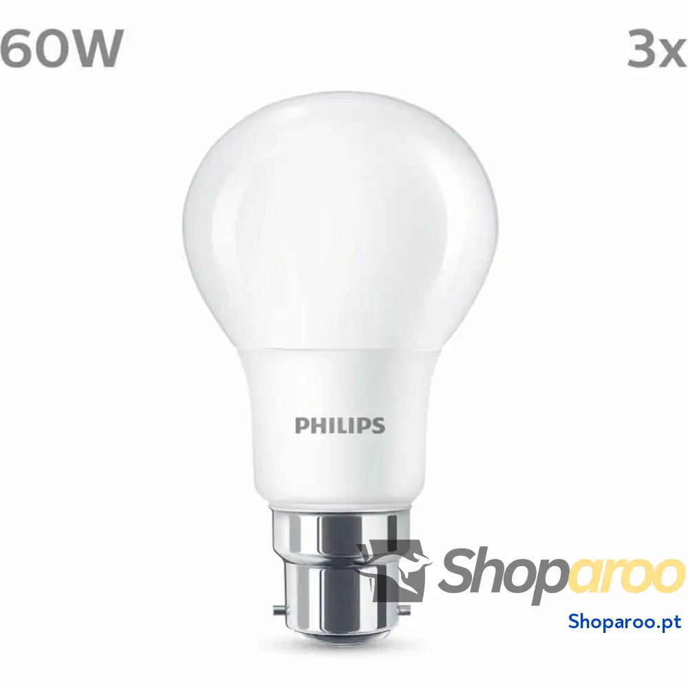 Lâmpada LED Philips 60 W Mate Branco quente F 8 W 60 W B22 3 Unidades (2700 K)
