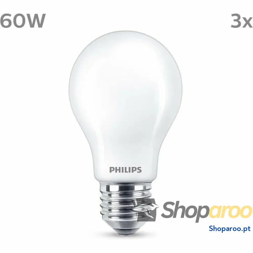 Lâmpada LED Philips A60 E27 Branco quente E 7 W 60 W E27 806 lm 3 Unidades (2700 K)
