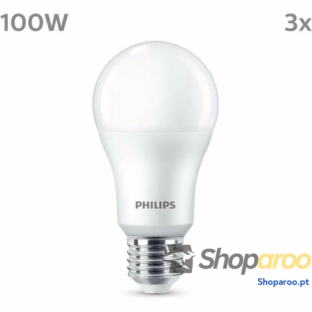 Lâmpada LED Philips A67 Branco E 100 W E27 3 Unidades (4000 K)