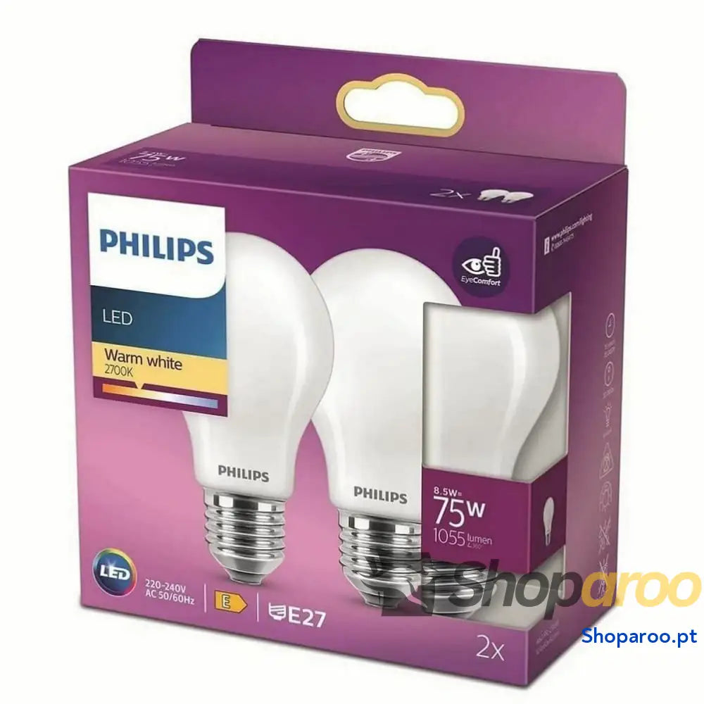 Lâmpada LED Philips Branco E27