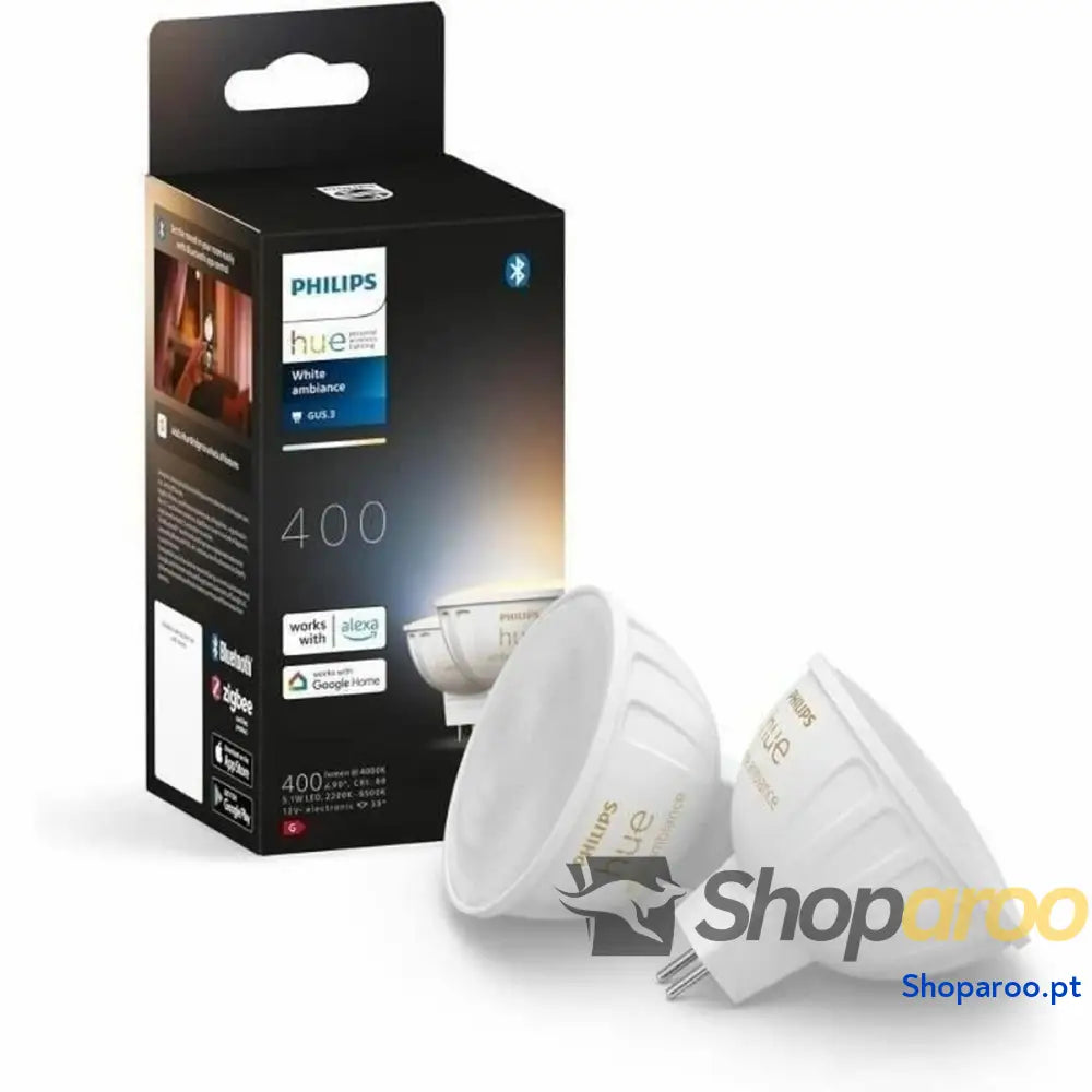 Lâmpada LED Philips Branco G 400 lm 2 Unidades (2200K) (6500 K)