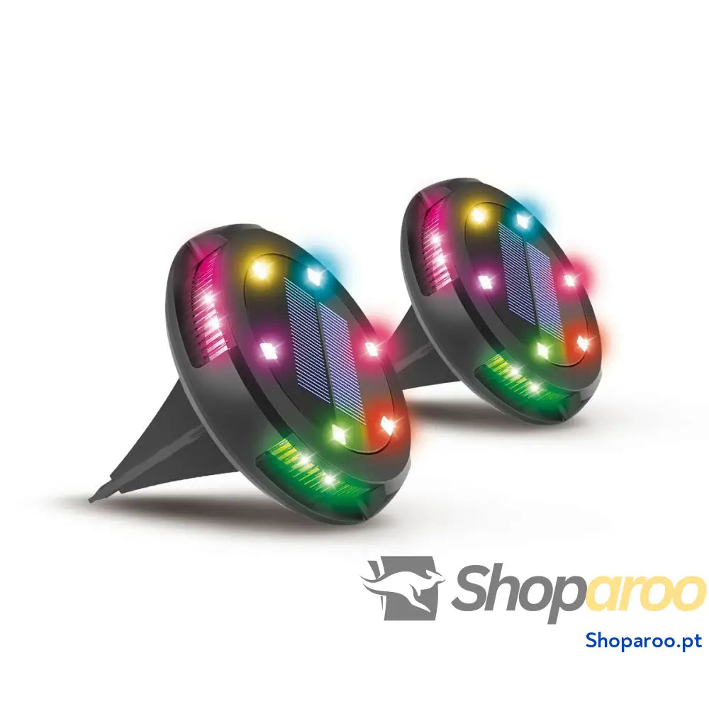 Lâmpada solar Activejet AJE-LARIX DP Preto RGB 11 x 14,5 x 11 cm (2 Unidades)