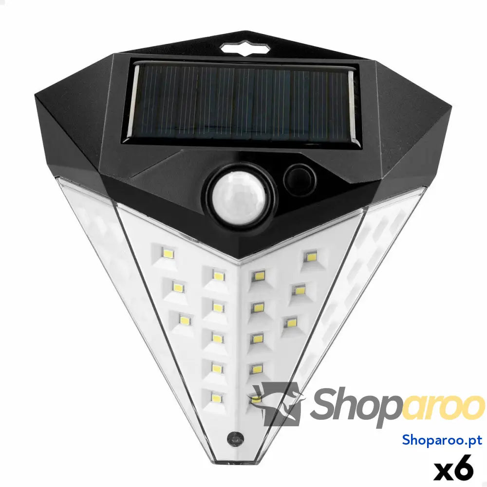 Lâmpada solar Aktive 15 x 15 x 7 cm (6 Unidades)
