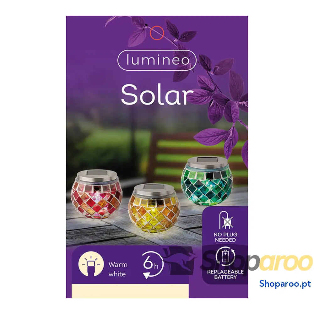 Lâmpada solar Lumineo 894596 9 cm Mosaico
