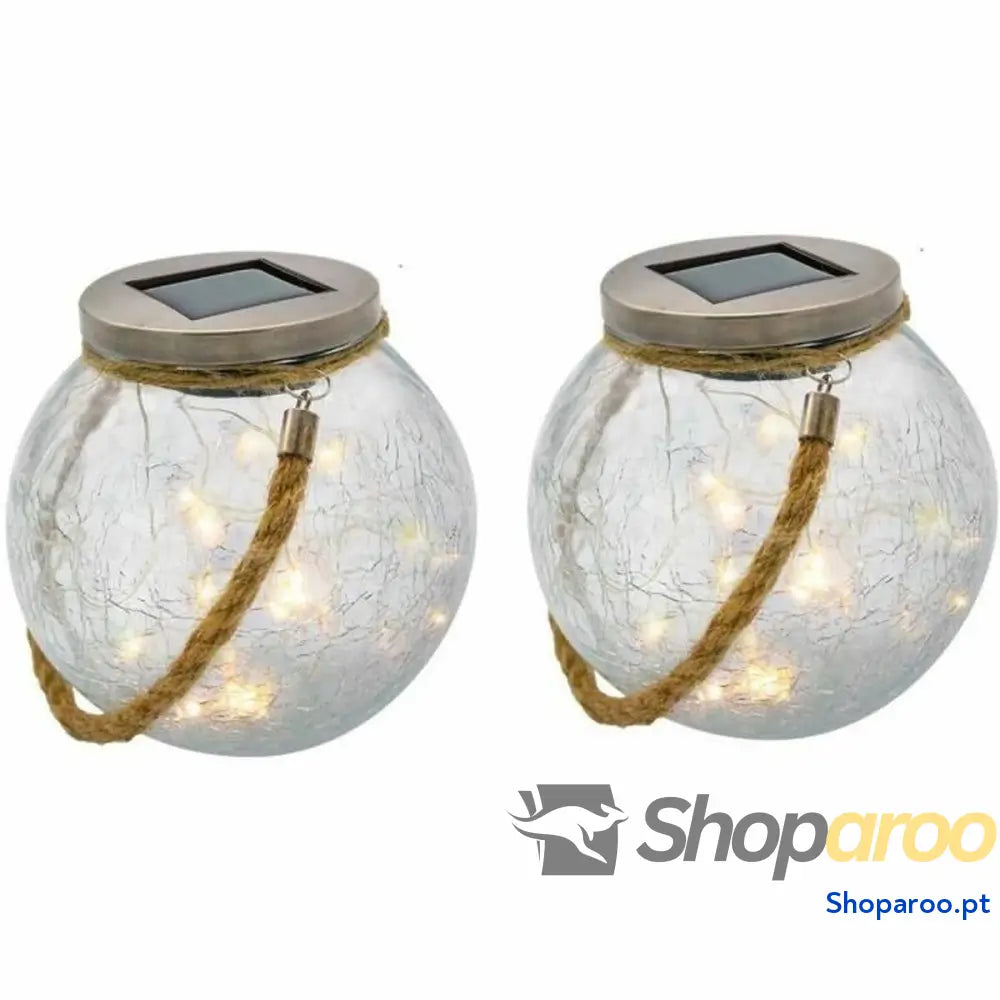Lâmpada solar Lumisky Crack Ball Cord Transparente (2 Unidades)