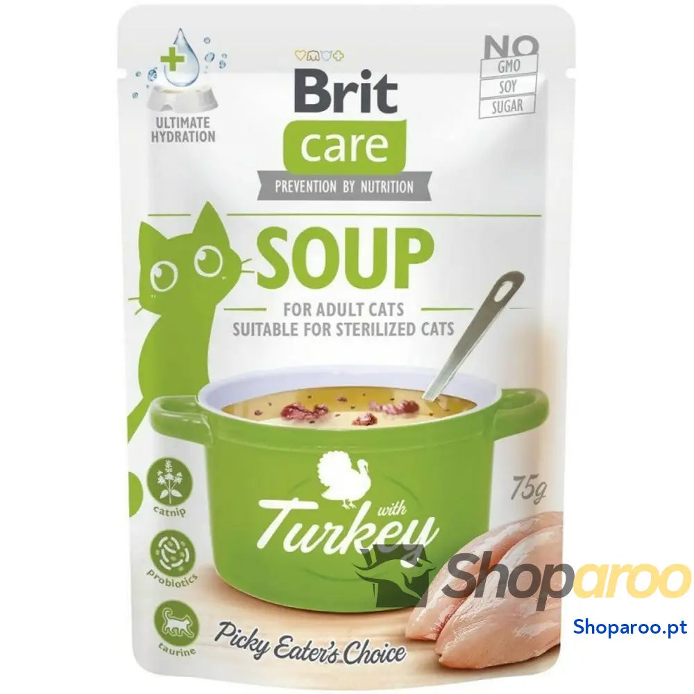 Lanche para Gato Brit Care Soup Peru
