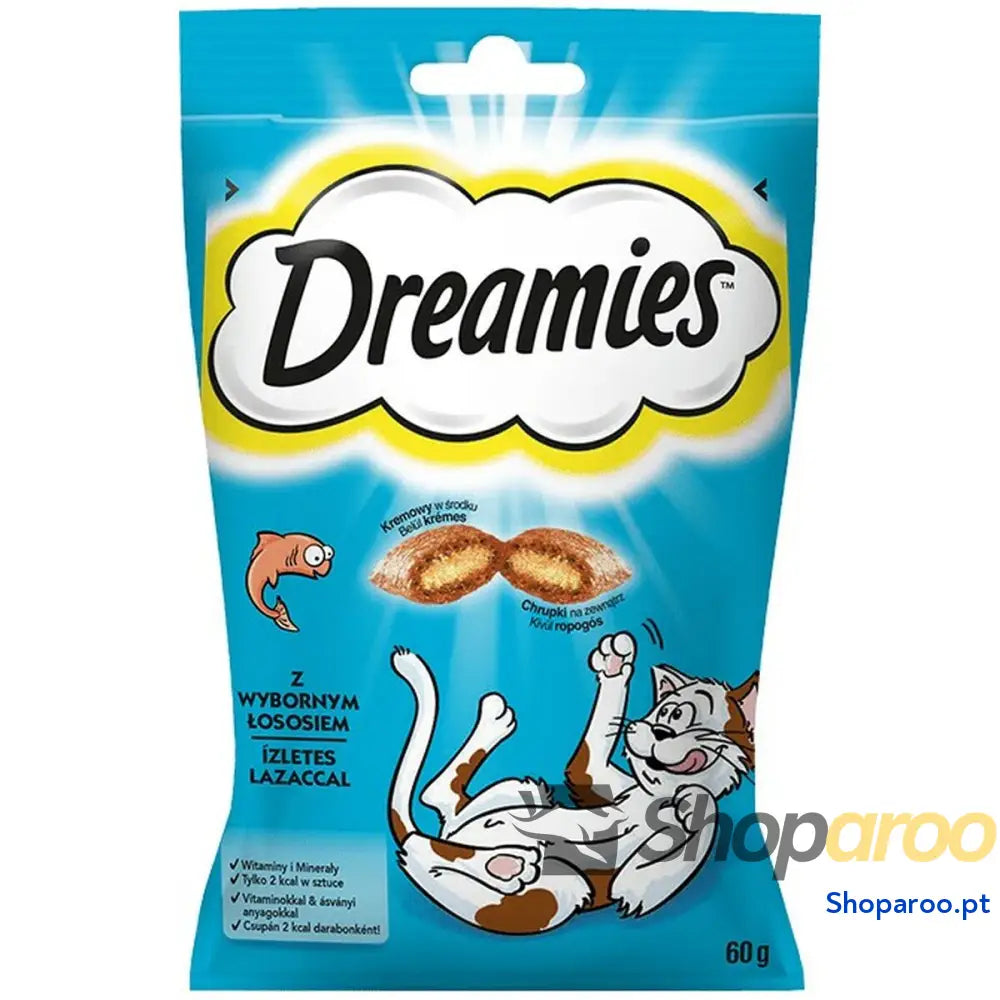 Lanche para Gato Dreamies Guloseimas Salmão 60 L 60 g
