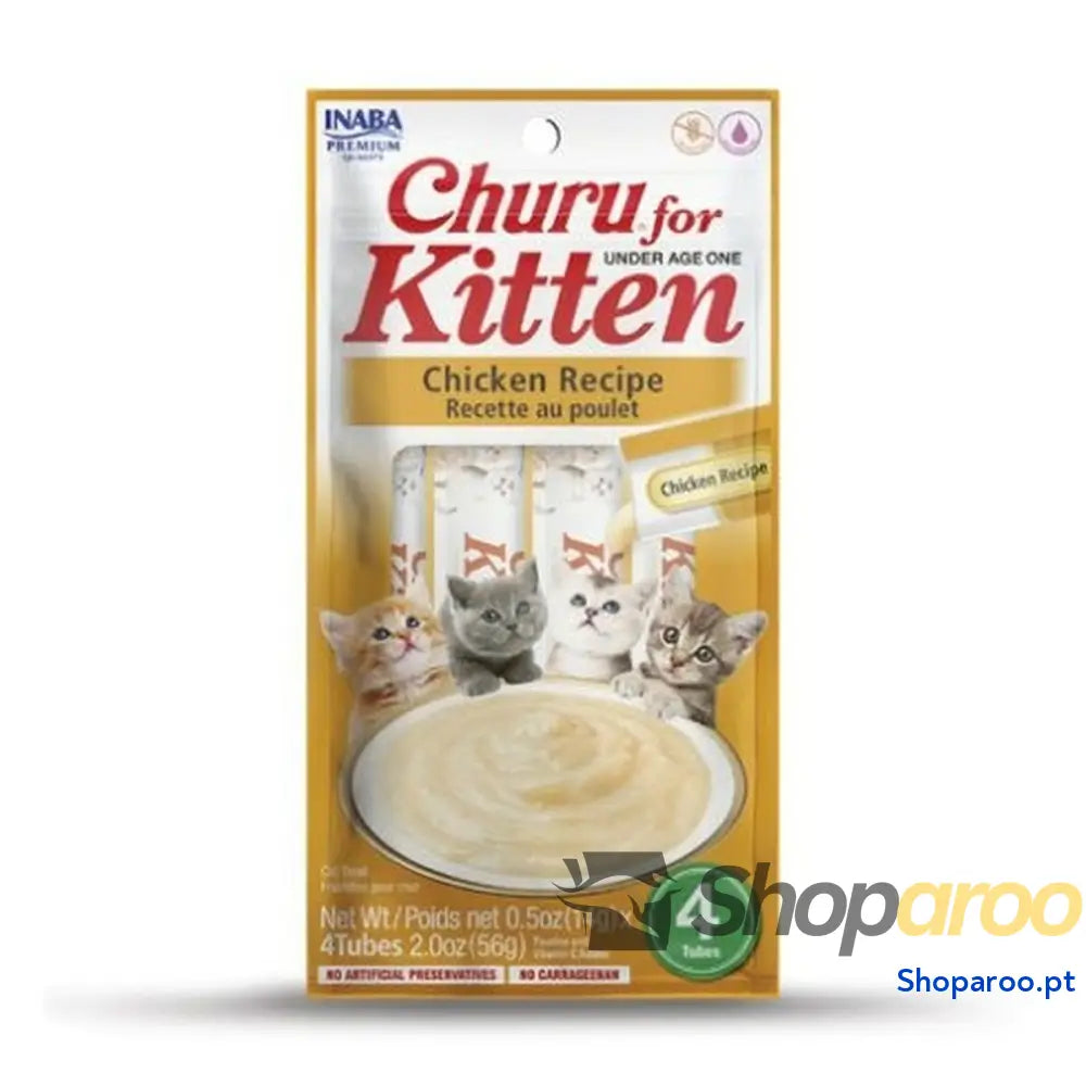 Lanche para Gato Inaba Churu for Kitten Frango 4 x 14 g