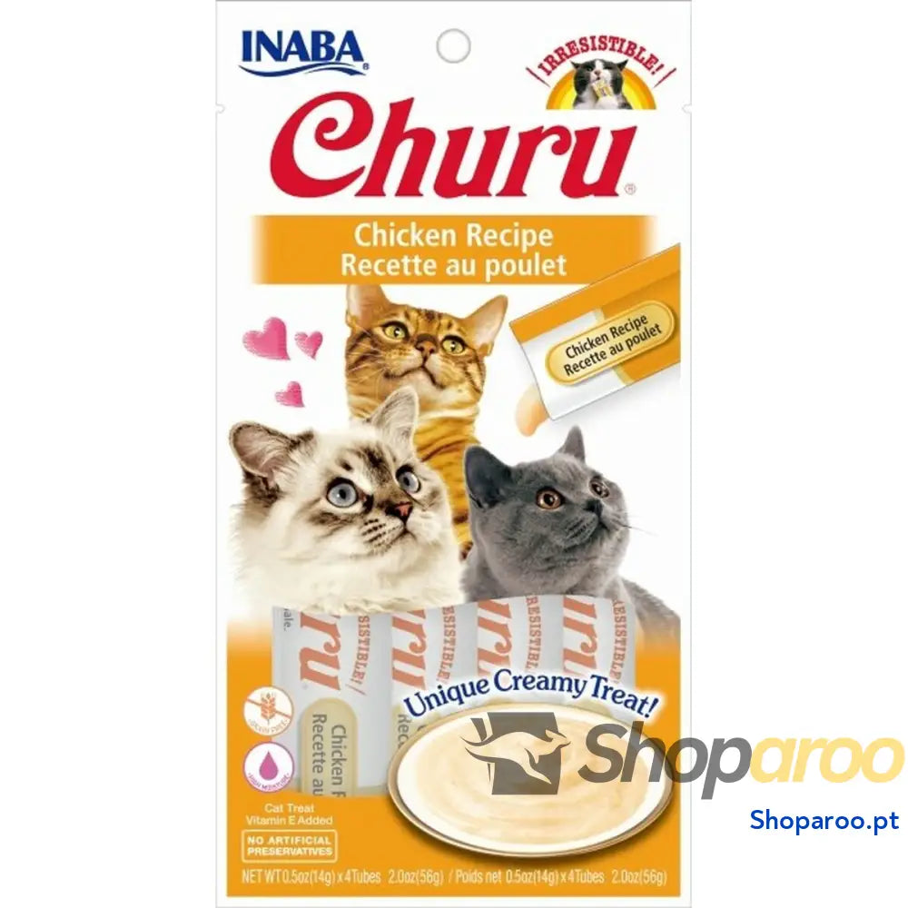 Lanche para Gato Inaba Churu Frango 4 x 14 g