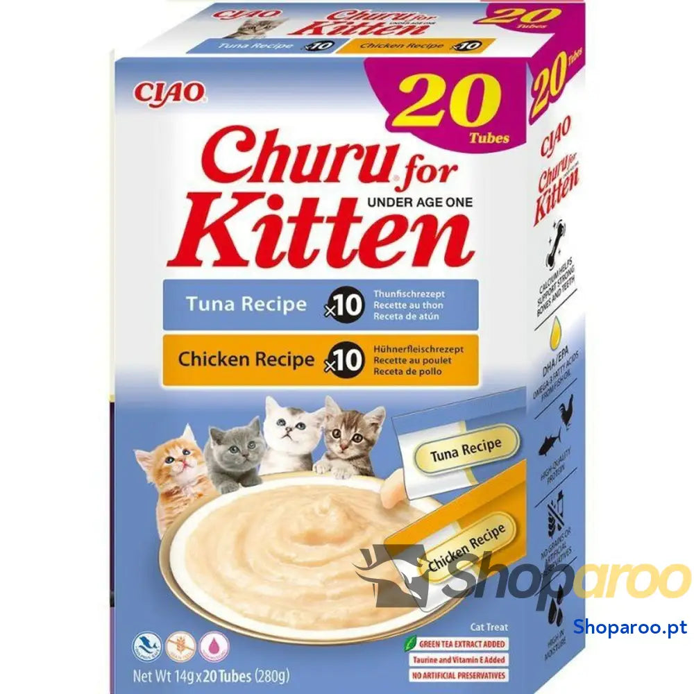 Lanche para Gato Inaba Kitten Chicken and tuna