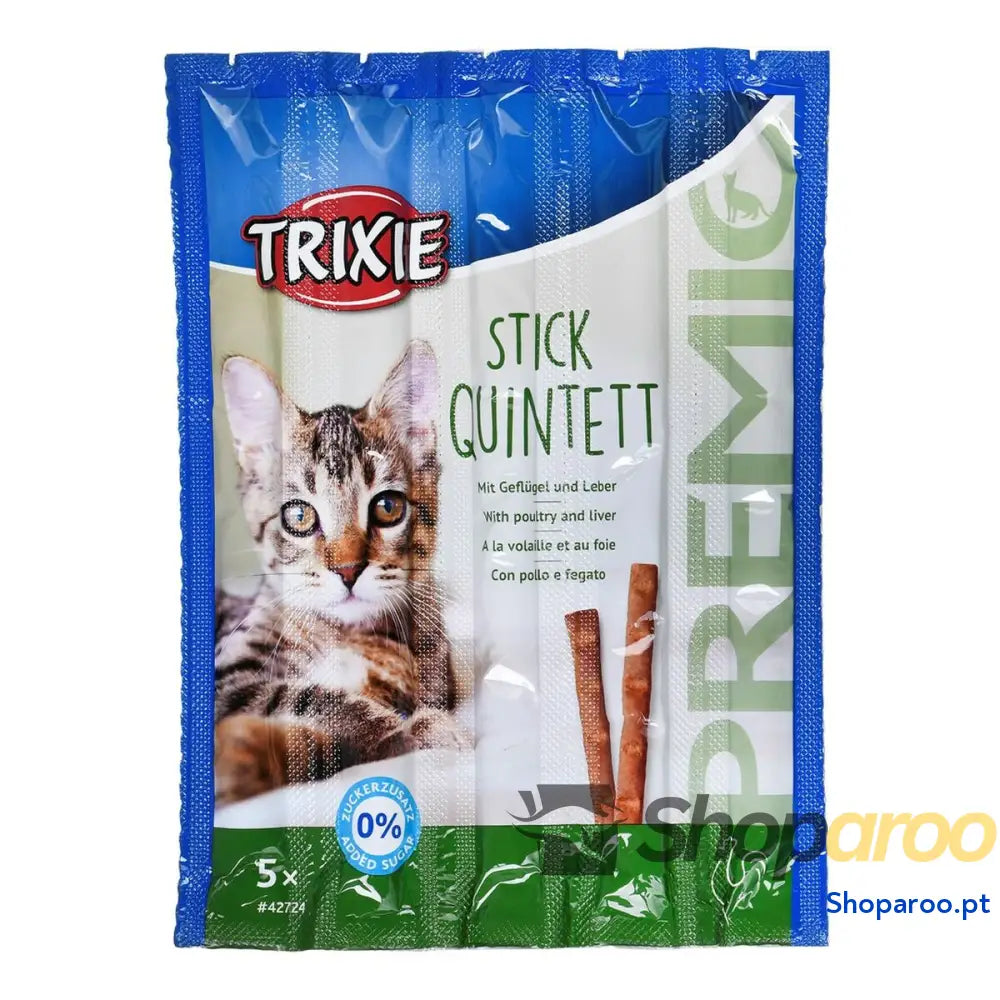 Lanche para Gato Trixie   5 x 5 g Frango Fígado Pássaros