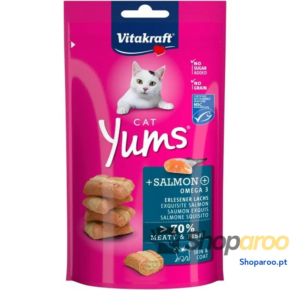 Lanche para Gato Vitakraft Cat Yums Salmon Peixe 40 g