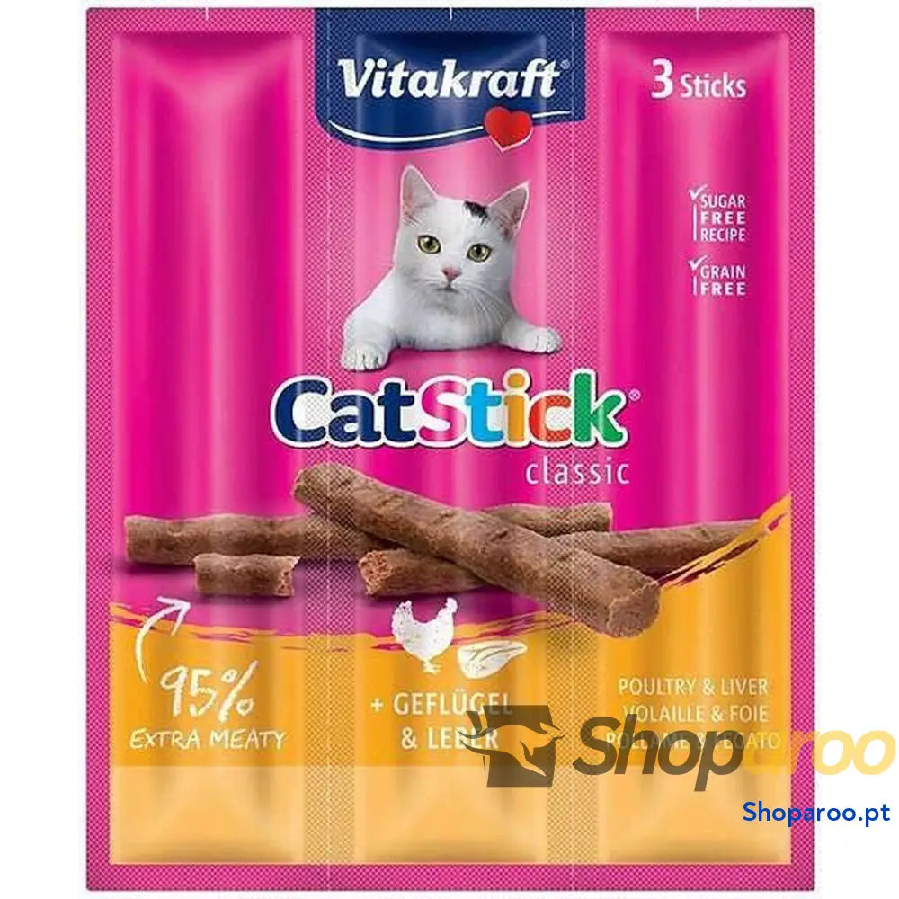 Lanche para Gato Vitakraft CatStick Mini Pássaros