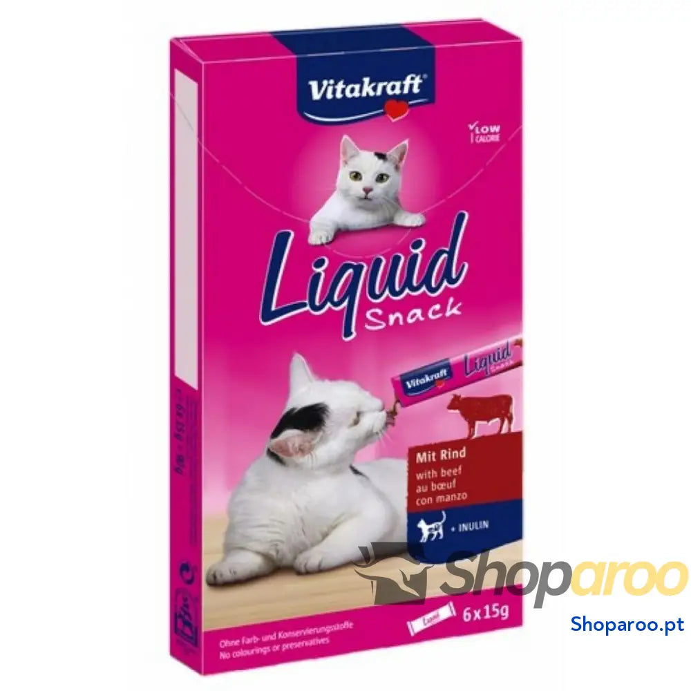 Lanche para Gato Vitakraft Liquid Snack Vitela