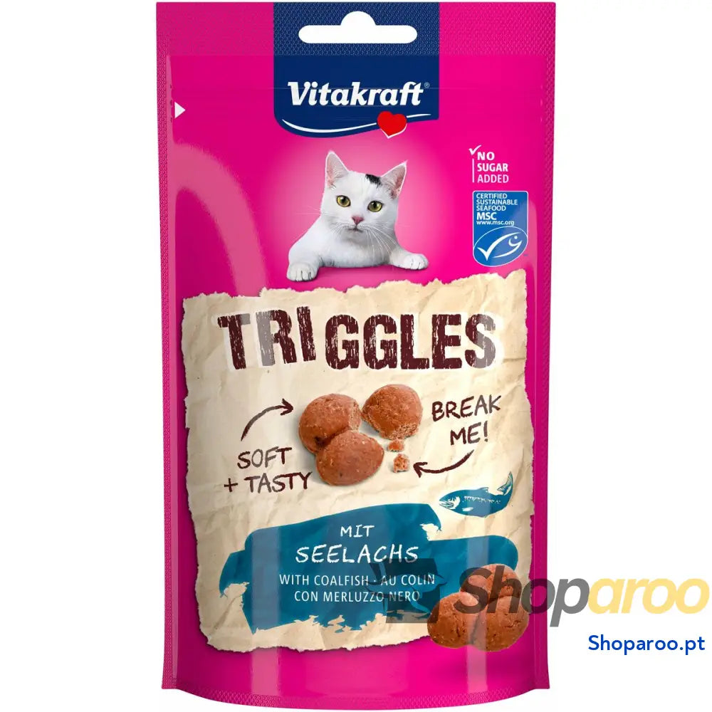 Lanche para Gato Vitakraft Triggles Coalfish Peixe 40 g