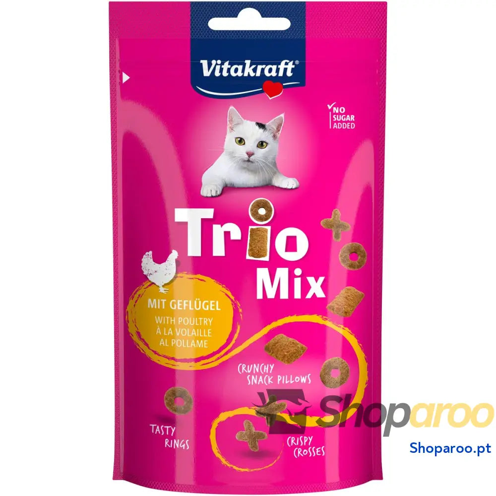 Lanche para Gato Vitakraft Trio Mix Poultry Pássaros 60 g