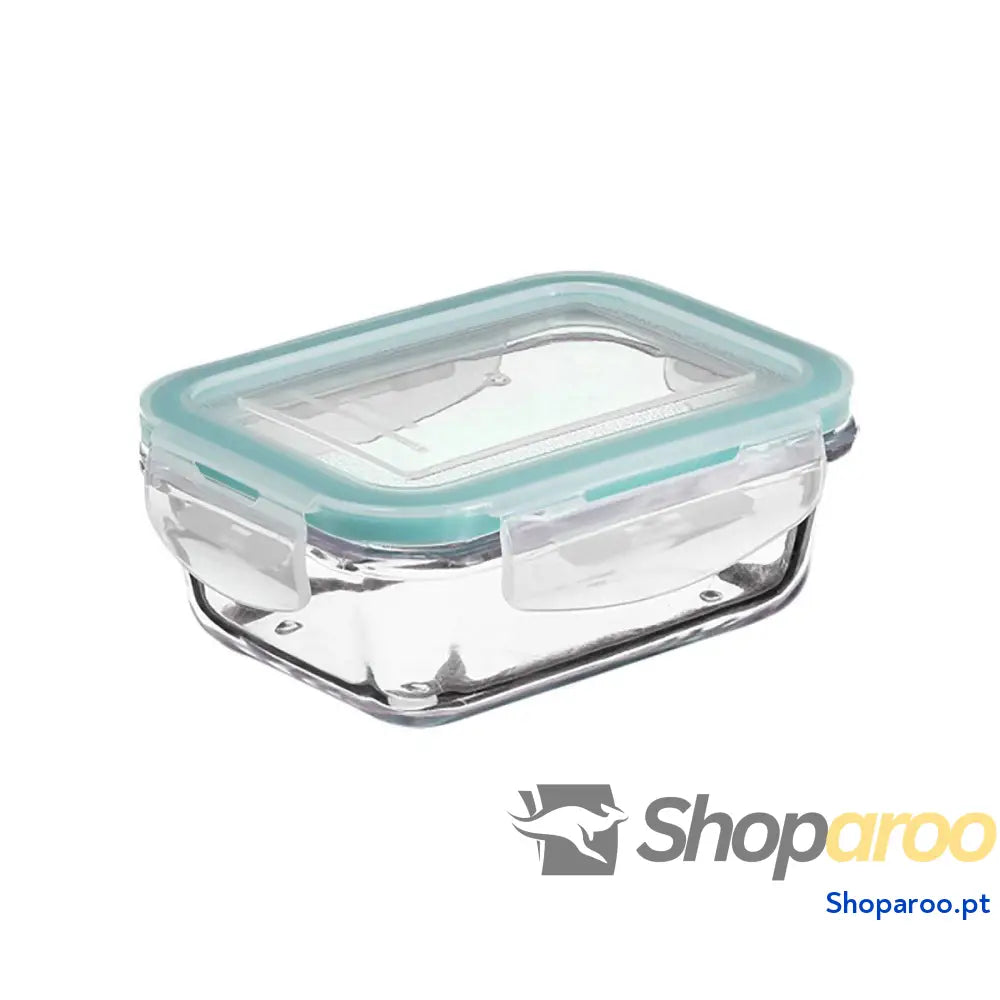 Lancheira 5five Simply Smart Azul Transparente Cristal 800 ml 18,5 x 12,5 x 6 cm Retangular