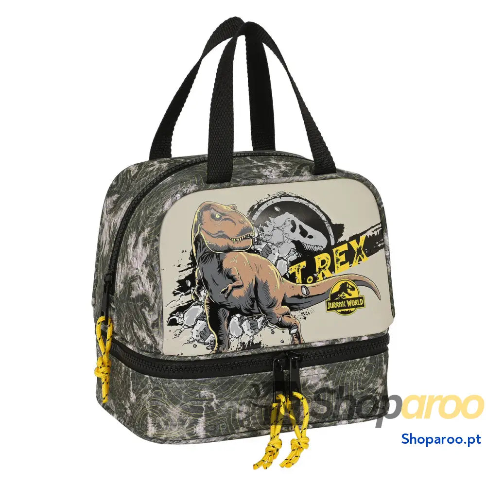 Lancheira Jurassic World Warning Cinzento 20 x 20 x 15 cm