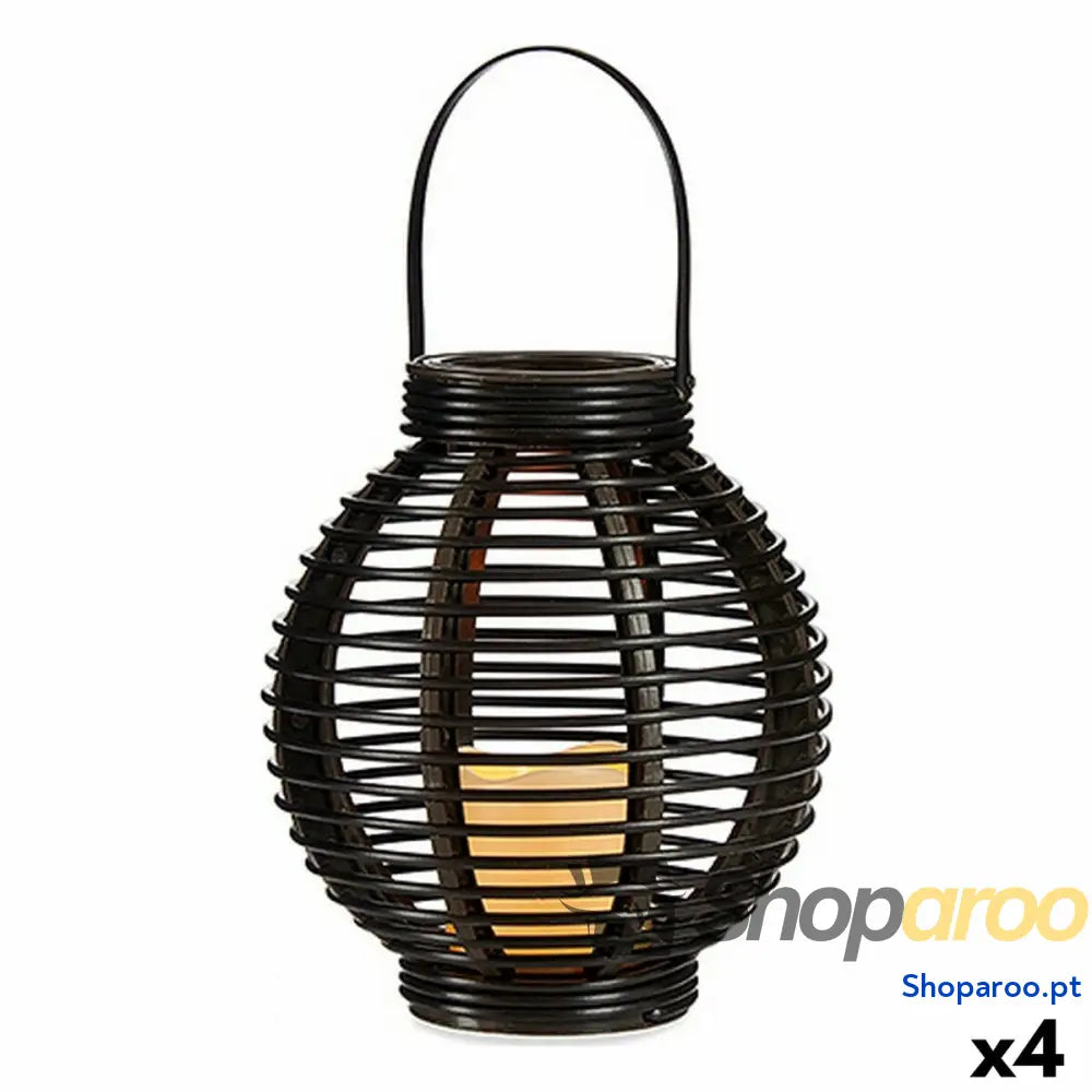 Lanterna LED Ibergarden B5004 Castanho Plástico 21 x 23,7 x 21 cm (4 Unidades)