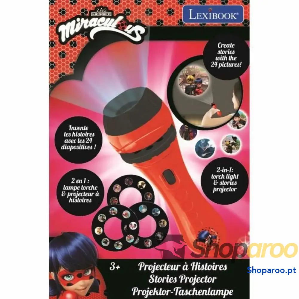 Lanterna Lexibook Miraculous Projector Contador de Histórias