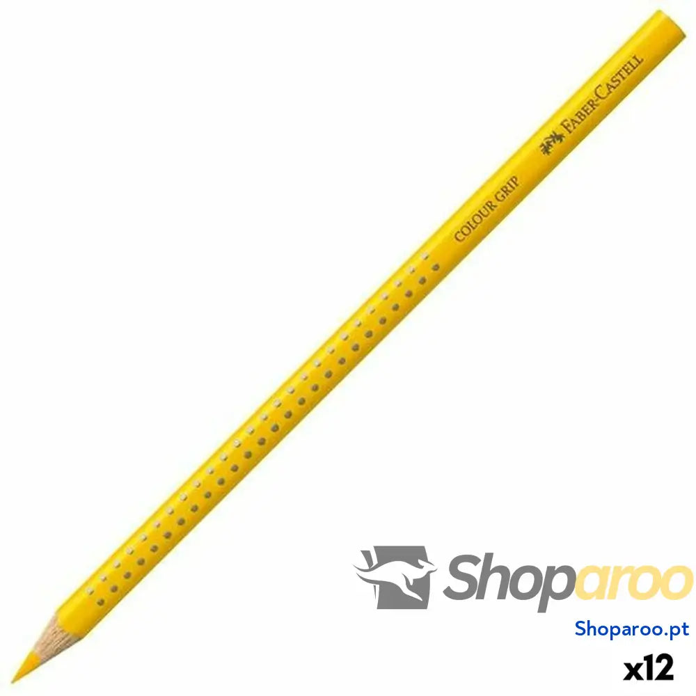 Lápis de cores Faber-Castell Colour Grip Amarelo (12 Unidades)
