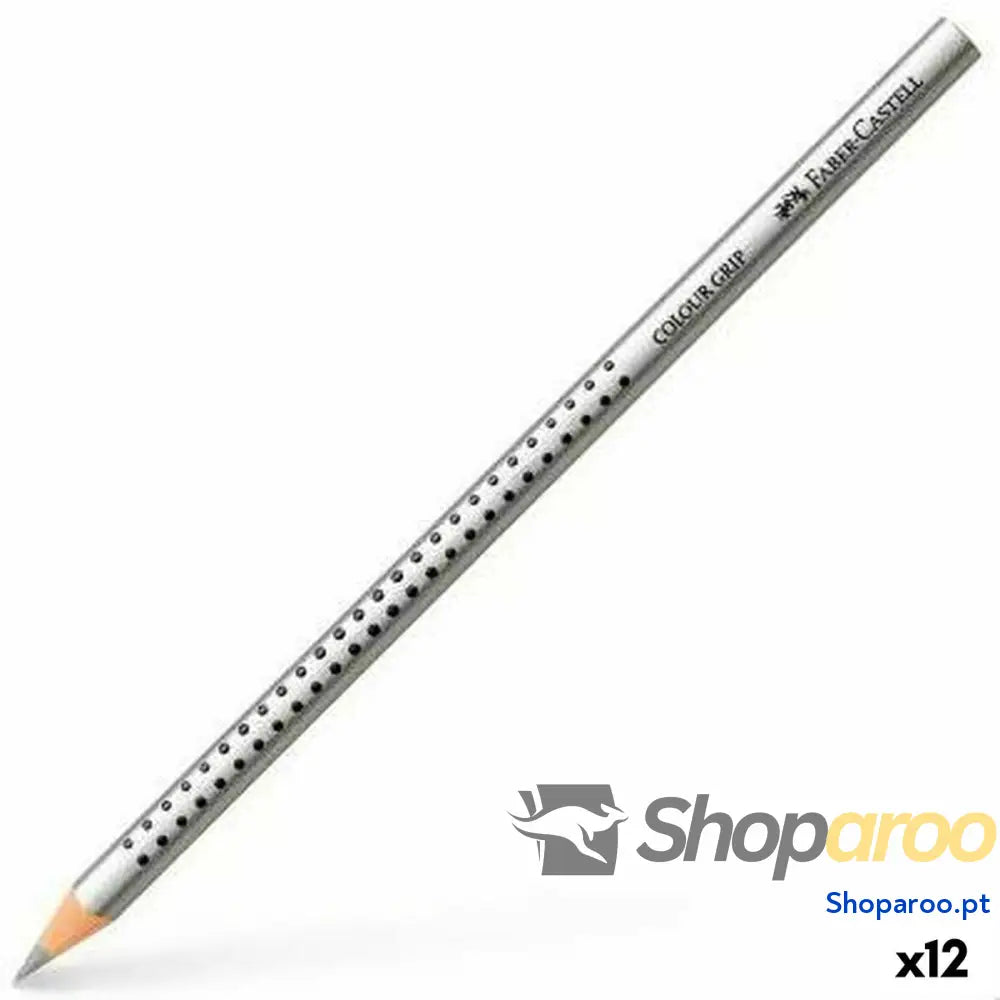 Lápis de cores Faber-Castell Colour Grip Prateado (12 Unidades)