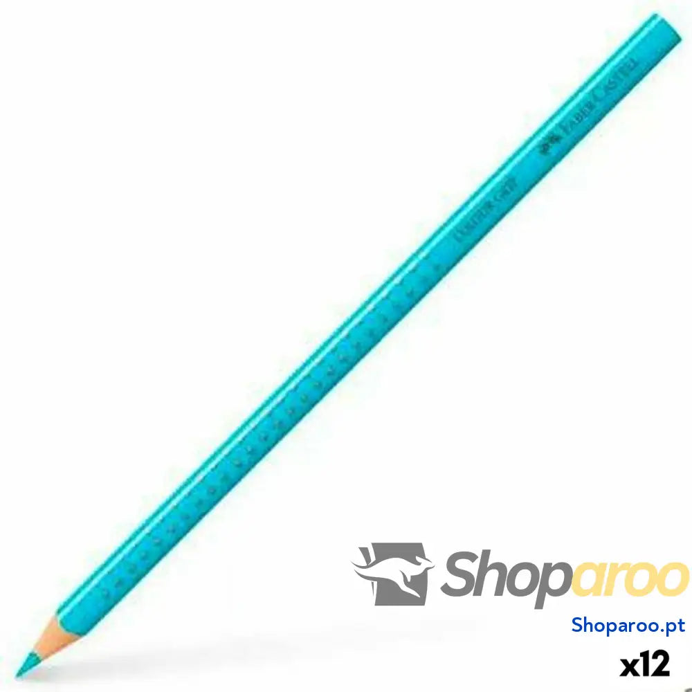 Lápis de cores Faber-Castell Colour Grip Turquesa (12 Unidades)