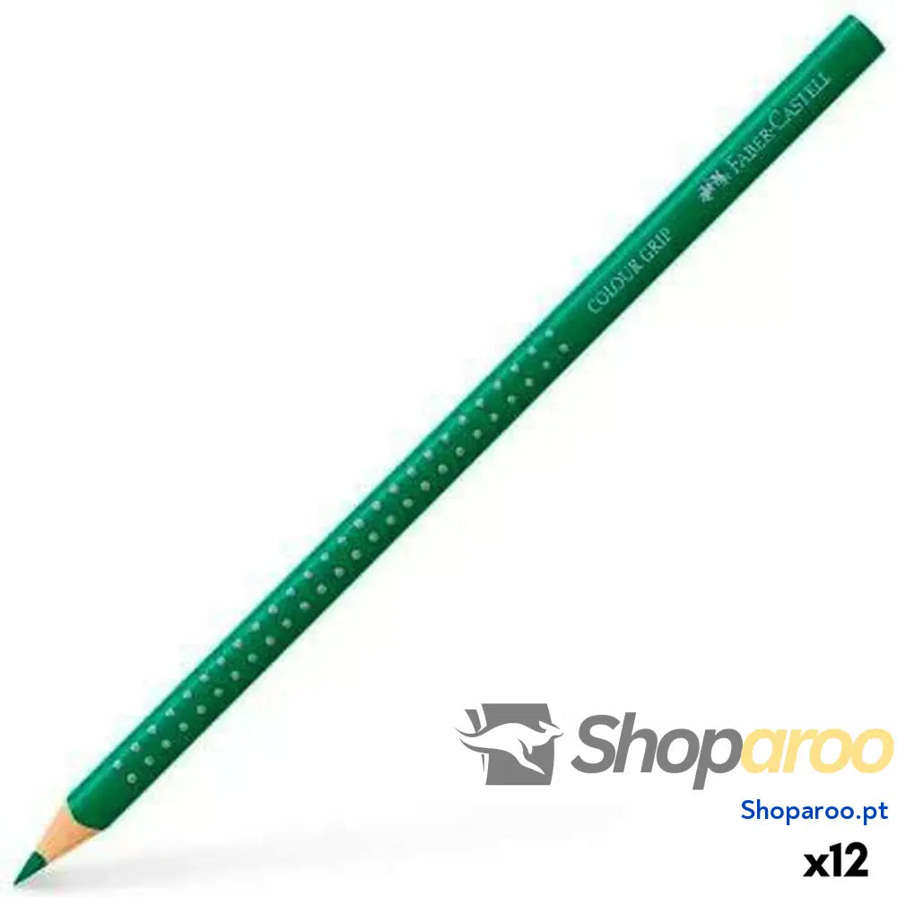 Lápis de cores Faber-Castell Colour Grip Verde Esmeralda (12 Unidades)