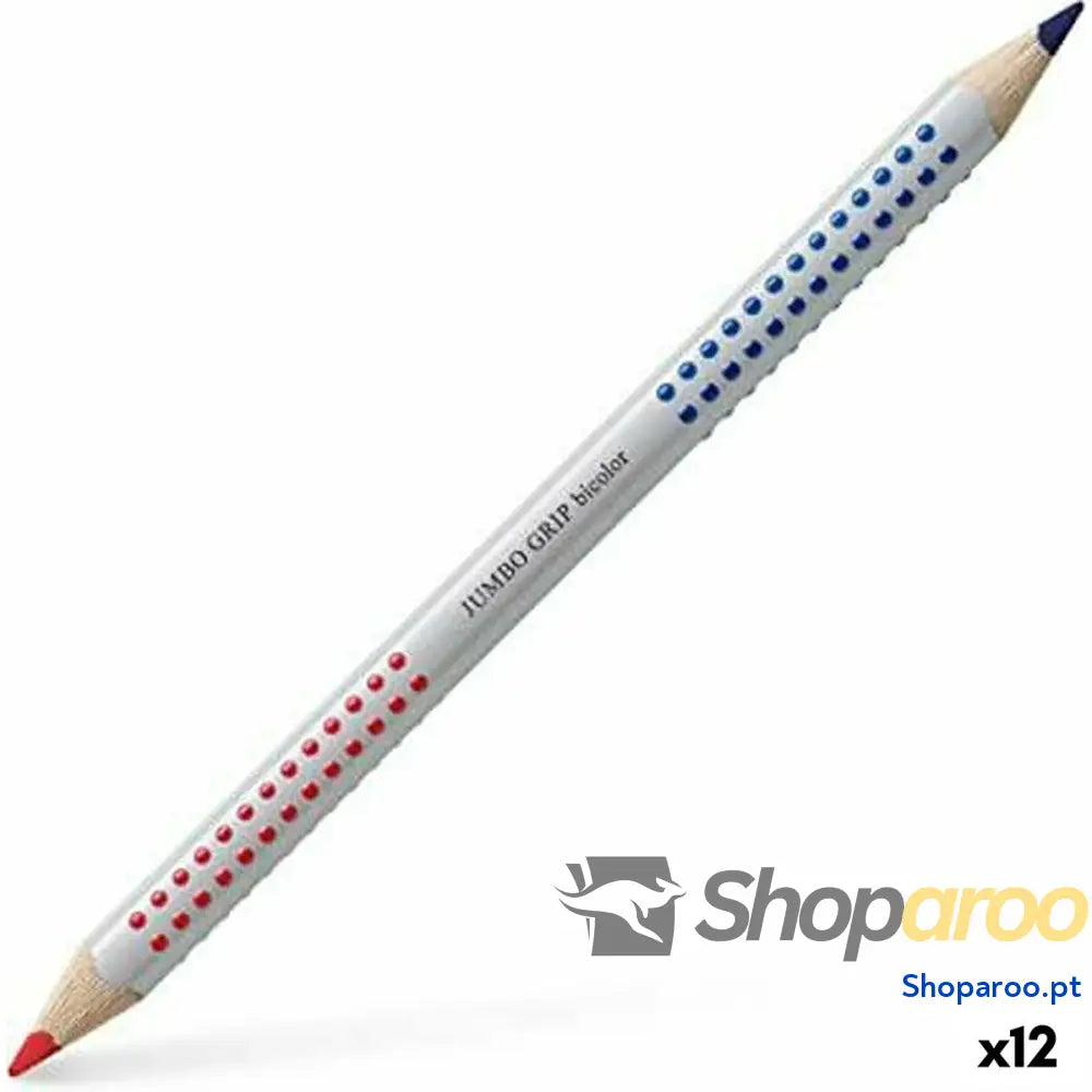 Lápis de cores Faber-Castell Jumbo Azul Vermelho (12 Unidades)