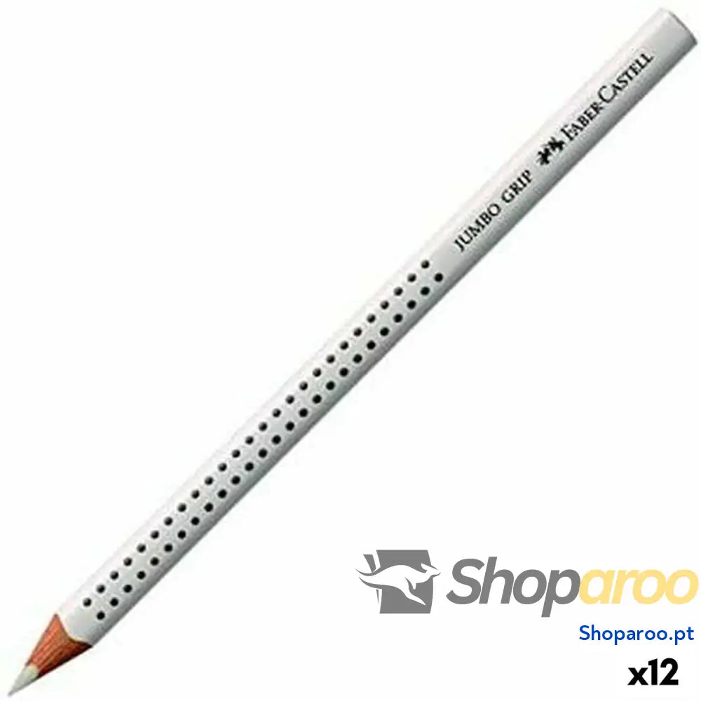 Lápis de cores Faber-Castell Jumbo Grip Branco (12 Unidades)