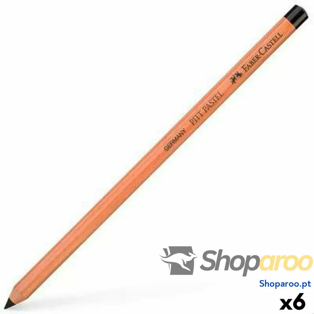 Lápis de cores Faber-Castell Pitt Pastell Preto 6 Peças