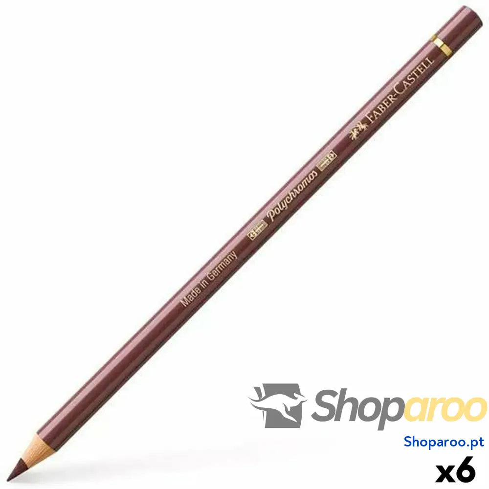 Lápis de cores Faber-Castell Polychromos 176 Van-Dyck Castanho (6 Unidades)