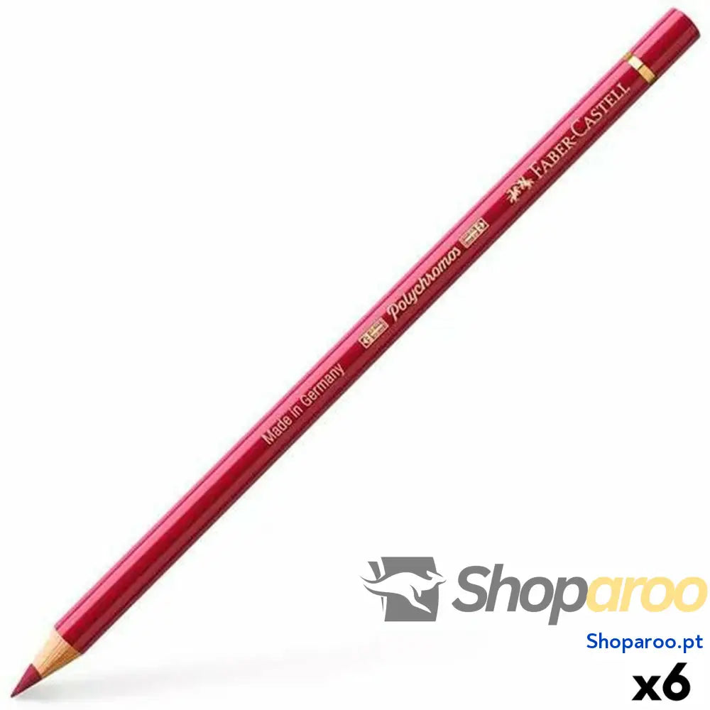 Lápis de cores Faber-Castell Polychromos Vermelho Intenso 6 Peças