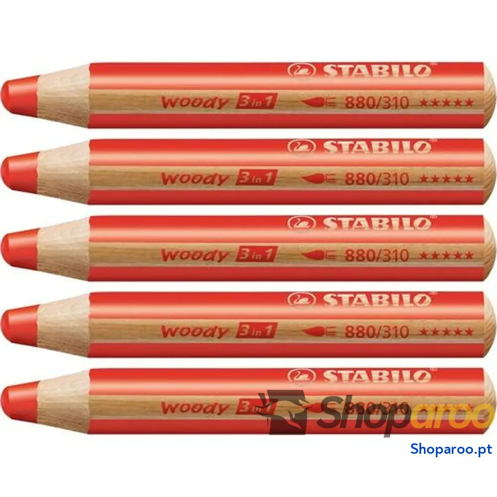 Lápis de cores Stabilo Woody 3 em 1 (5 Unidades)
