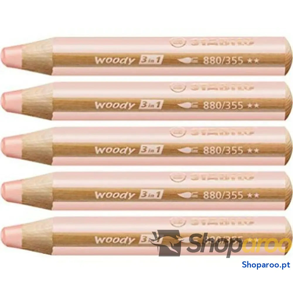 Lápis de cores Stabilo Woody Alperce 3 em 1 (5 Unidades)