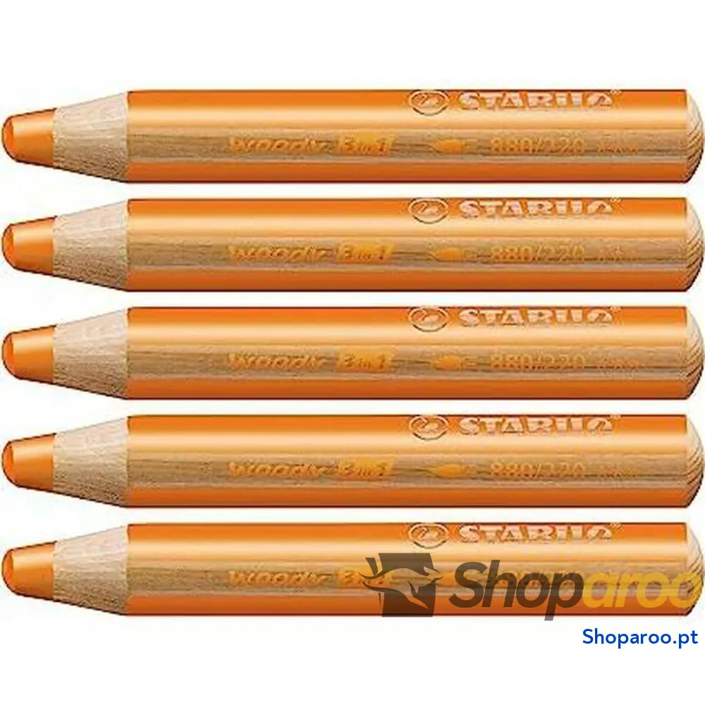 Lápis de cores Stabilo Woody Laranja 3 em 1 (5 Unidades)