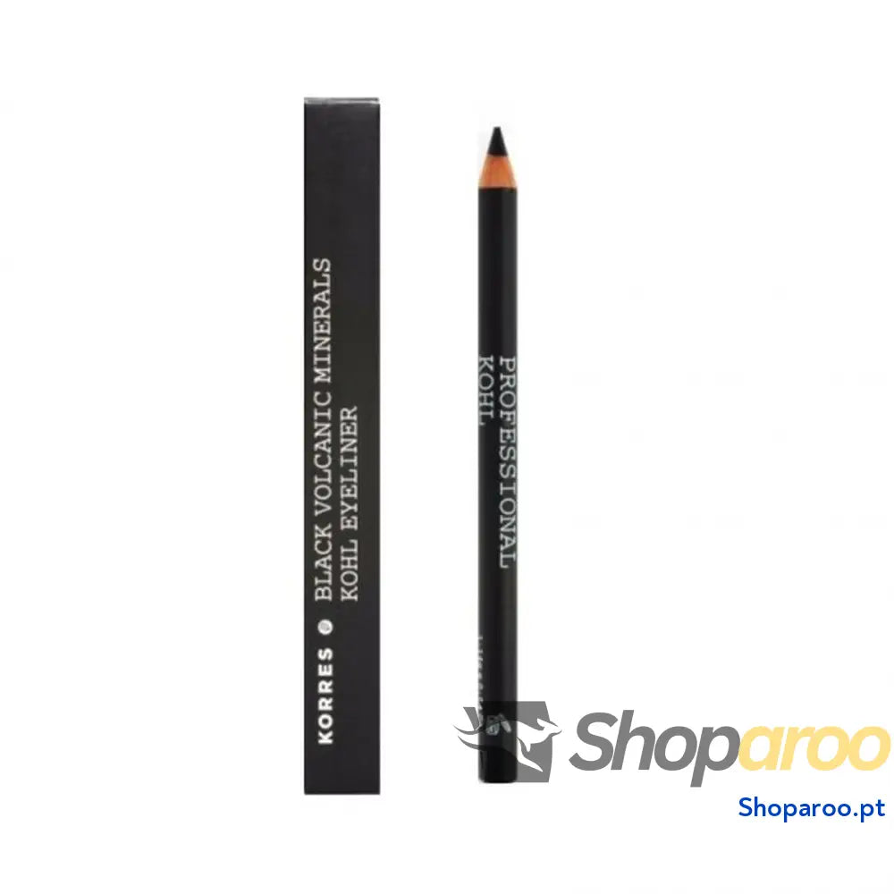 Lápis de Olhos Korres Black Volcanic Minerals Kohl Preto