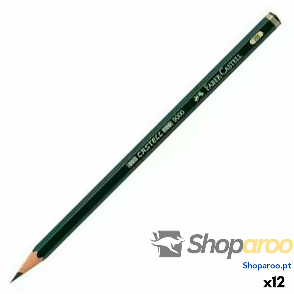 Lápis Faber-Castell 9000 Ecológico Sextavado 2B (12 Unidades)