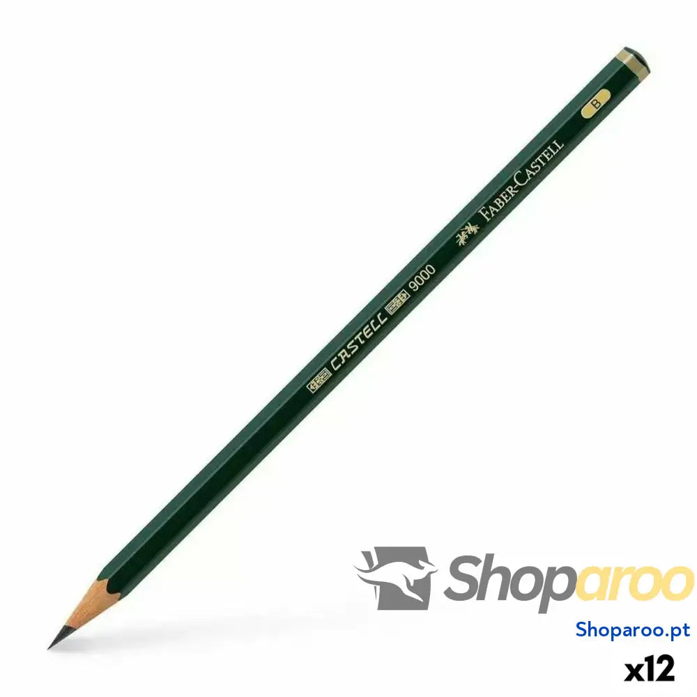 Lápis Faber-Castell 9000 Ecológico Sextavado B (12 Unidades)