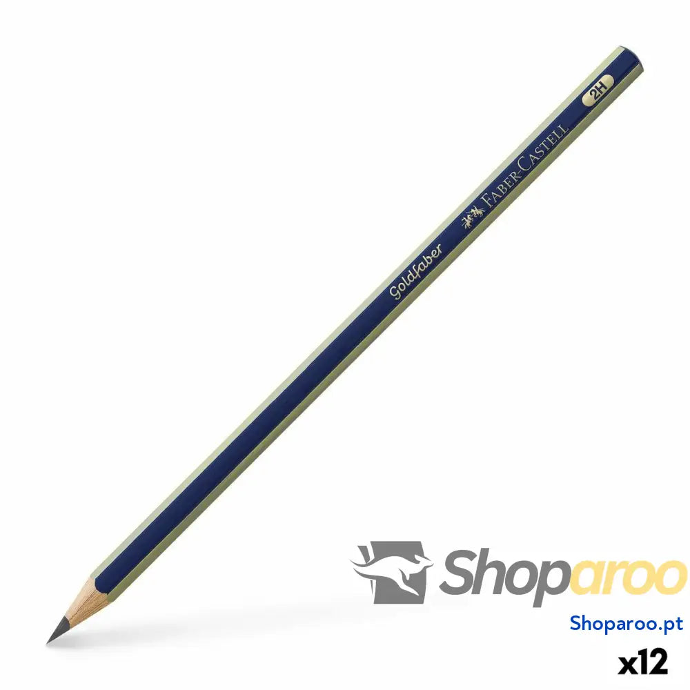 Lápis Faber-Castell GoldFaber 1221 Sextavado 2H (12 Unidades)
