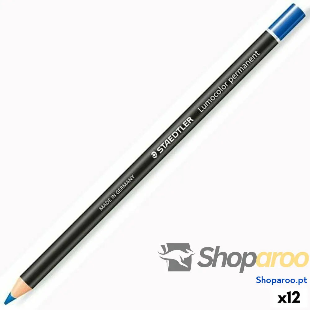Lápis Staedtler Lumocolor Permanent Glasochrom Permanente Azul (12 Unidades)