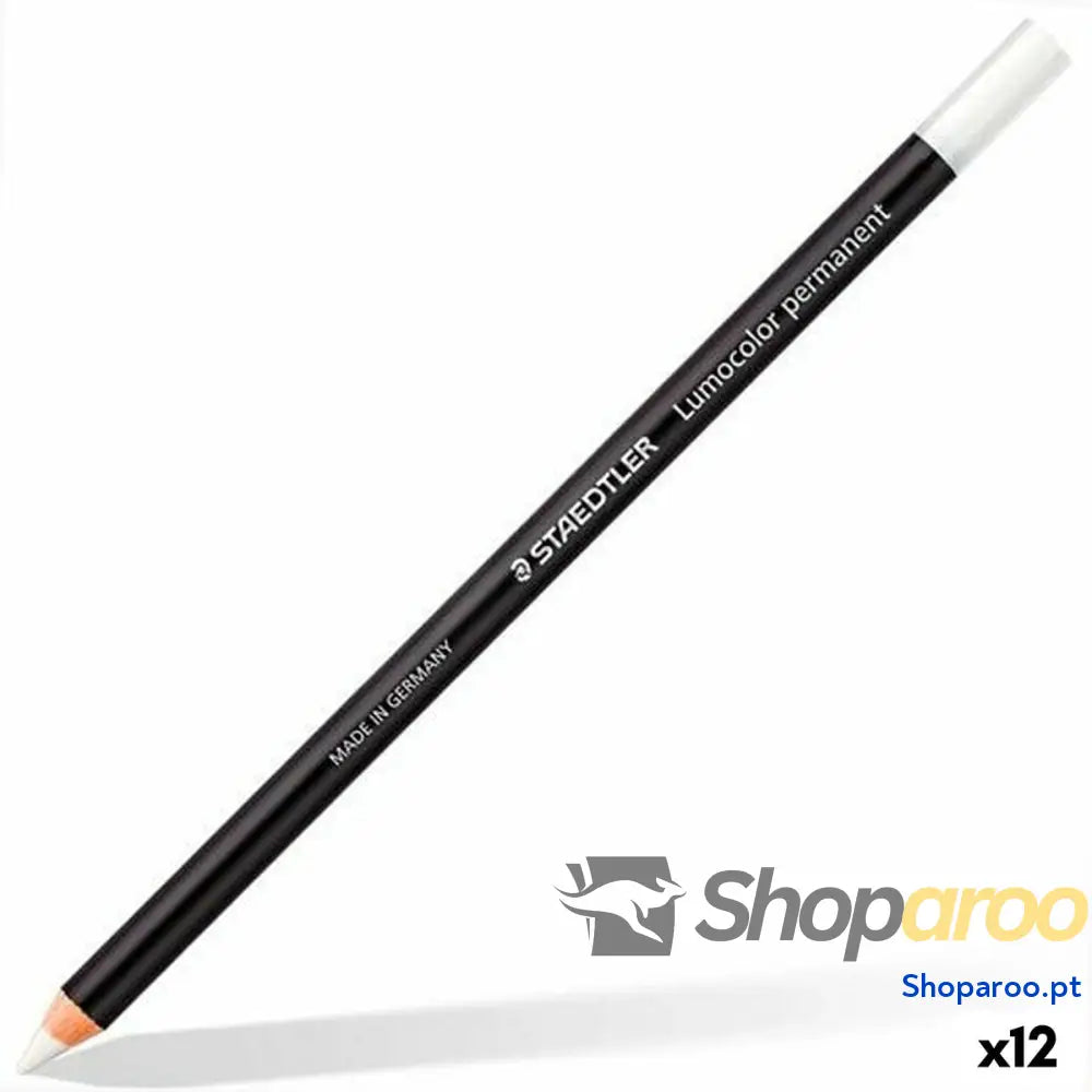 Lápis Staedtler Lumocolor Permanent Glasochrom Permanente Branco (12 Unidades)