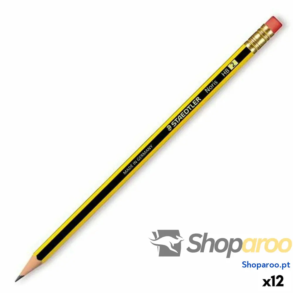 Lápiz com Borracha Staedtler Noris 122 HB (12 Unidades)