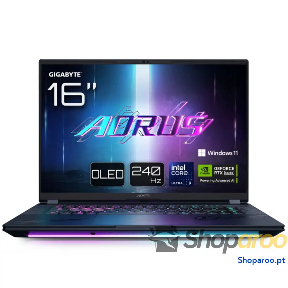 Laptop Gigabyte AORUS MASTER 16 BZHC6PTE64SP 16" 32 GB RAM 1 TB 1 TB SSD Qwerty espanhol Qwerty português