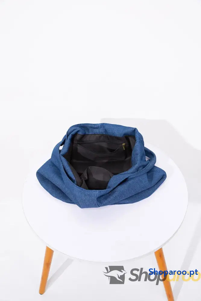 Bolsa de lona grande em algodão e linho crossbody