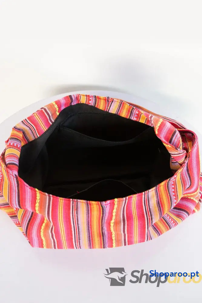Bolsa de lona grande em algodão e linho crossbody