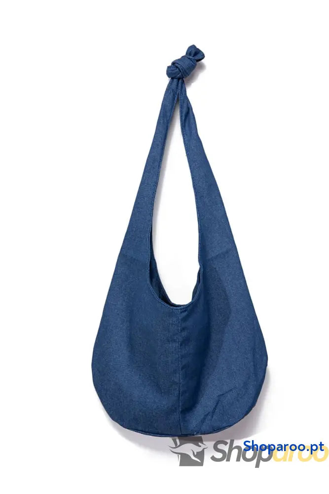 Bolsa de lona grande em algodão e linho crossbody